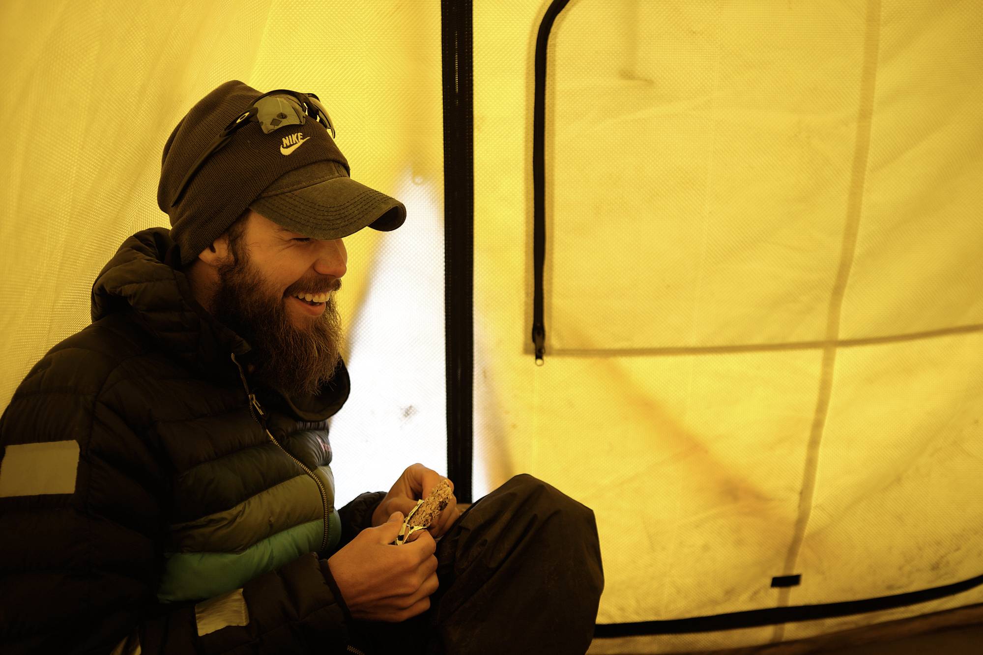 Taylor Doorn in the tent